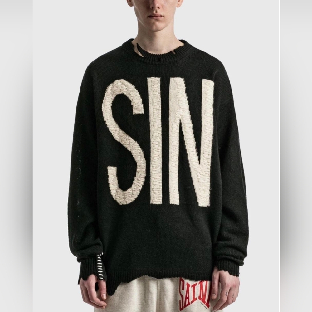 Saint Michael Sin wool sweater, M